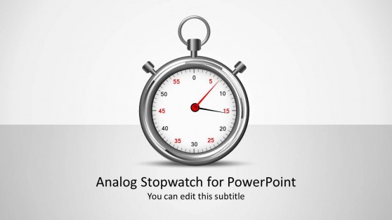 Analog Stopwatch Shapes for PowerPoint