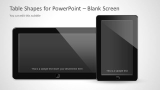 Two Tablets in the Slide Design for PowerPoint