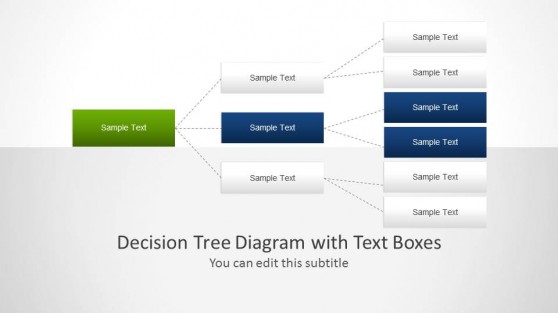 Decision Tree Diagram with Text Boxes for PowerPoint