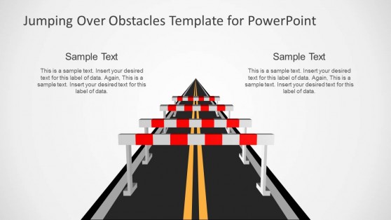 Jumping Over Obstacles PowerPoint Template