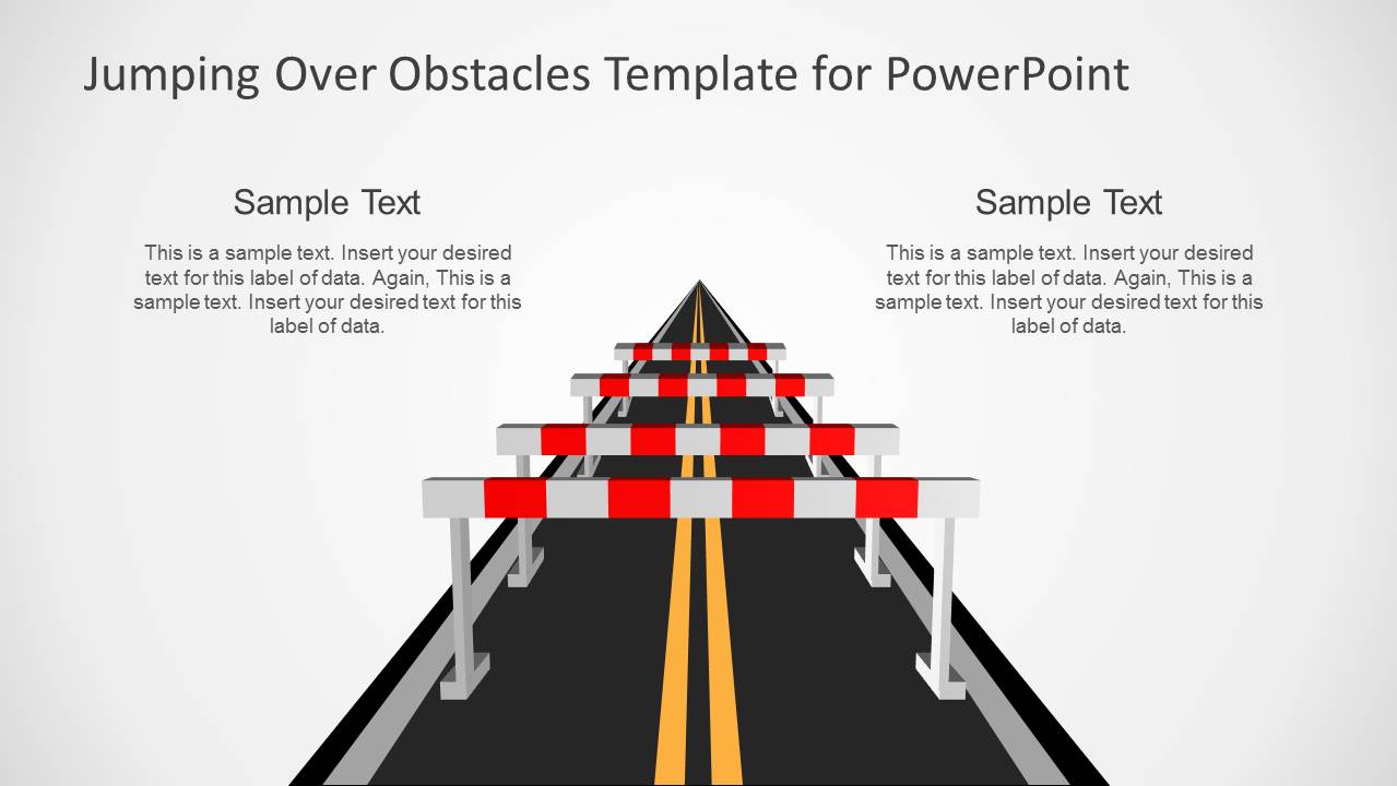 Jumping Over Obstacles PowerPoint Template
