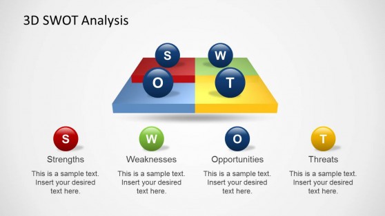 3D SWOT PowerPoint Template