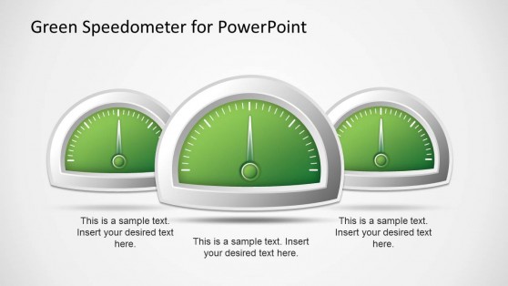 Green Speedometer Template for PowerPoint