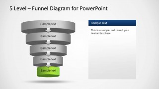 5 Level Funnel Diagram Design for PowerPoint