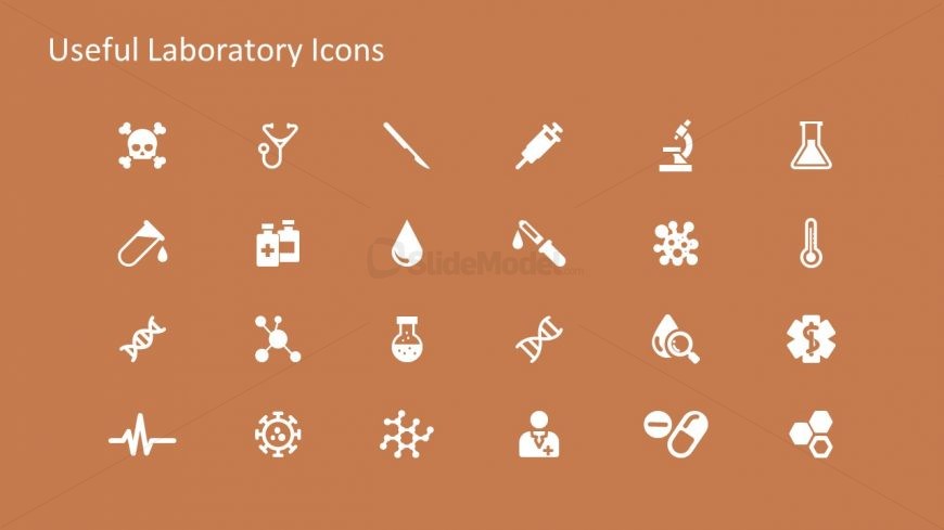 White Icons Health Hazard Warning Signs 